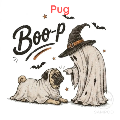 Comfort Colors® Boo-p Ghost Dog Shirt - Funny Halloween Dog Mom Graphic Tee