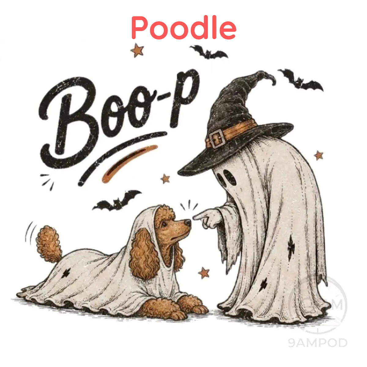 Comfort Colors® Boo-p Ghost Dog Shirt - Funny Halloween Dog Mom Graphic Tee