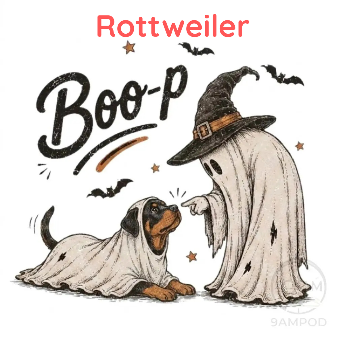 Comfort Colors® Boo-p Ghost Dog Shirt - Funny Halloween Dog Mom Graphic Tee