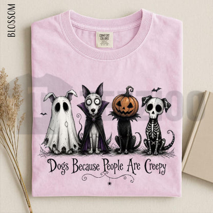 Funny Dog Lover Halloween Comfort Colors Retro Spooky Graphic Tee