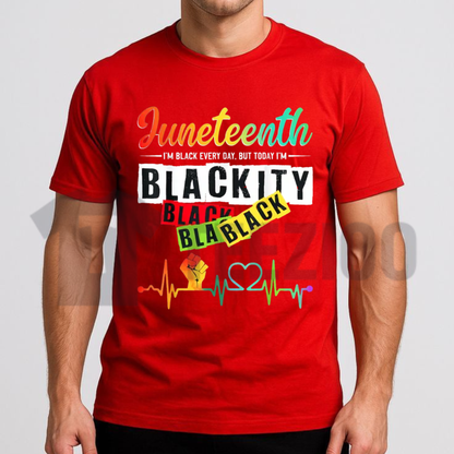 Juneteenth Blackity Black Black Freedom Day Melanin Pride Graphic T-Shirt