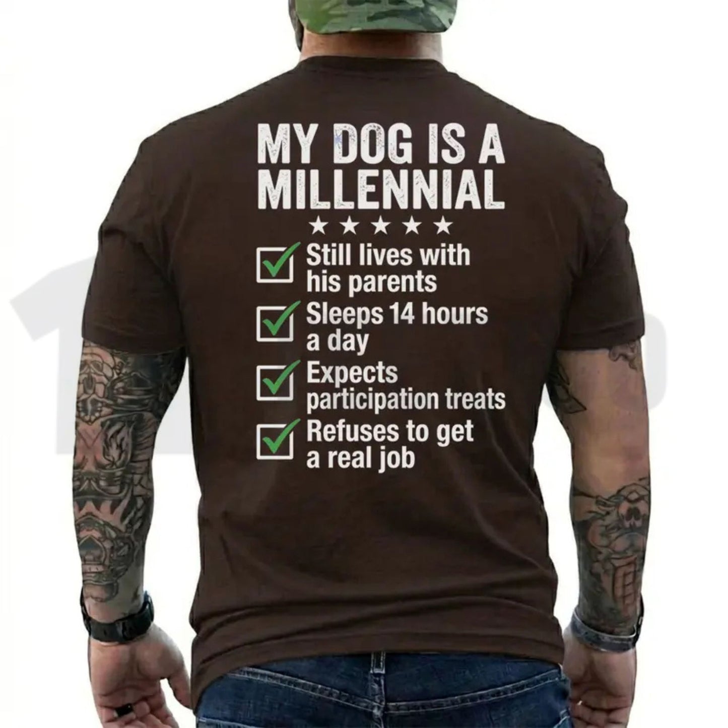 My Dog Is A Millennial Anxious Pup Tee – Hilarious Pet Owner Gift Graphic Shirt