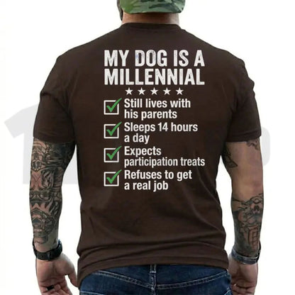 My Dog Is A Millennial Anxious Pup Tee – Hilarious Pet Owner Gift Graphic Shirt