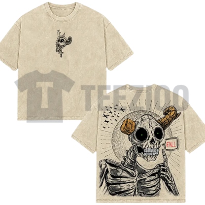 The Lich Adventure Time Oversized T-Shirt - Retro Double Printed Graphic Tee