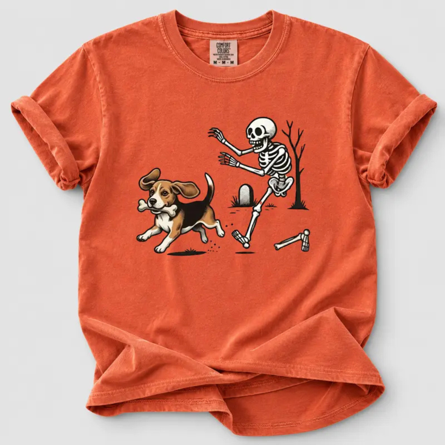 Dog Breeds Halloween Skeleton T-Shirt - Funny Spooky Season Pet Tee