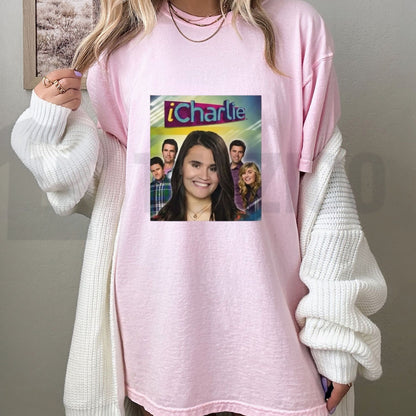 iCharlie Cast Photo Retro TV Show Poster Print Nostalgia Graphic T-Shirt