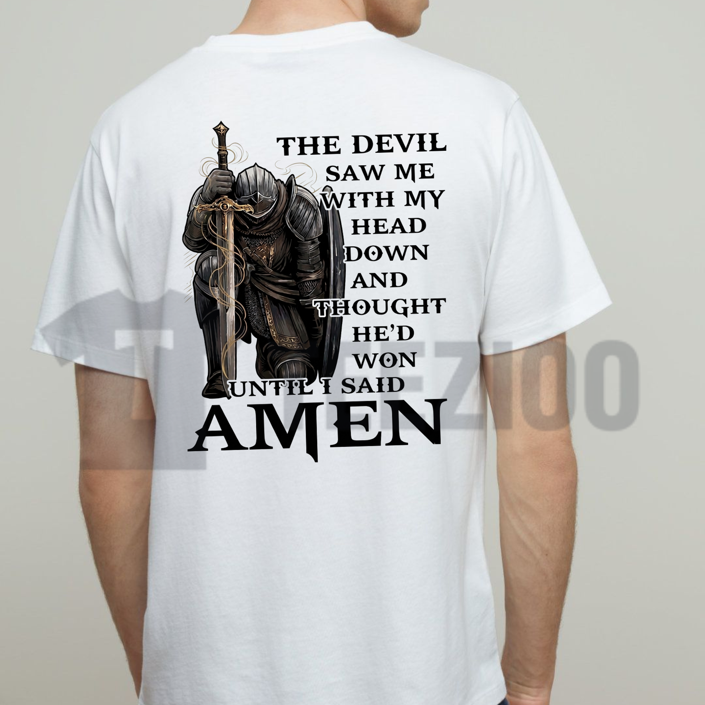 The Devil Saw Me Head Down Stoic Resilience T-Shirt