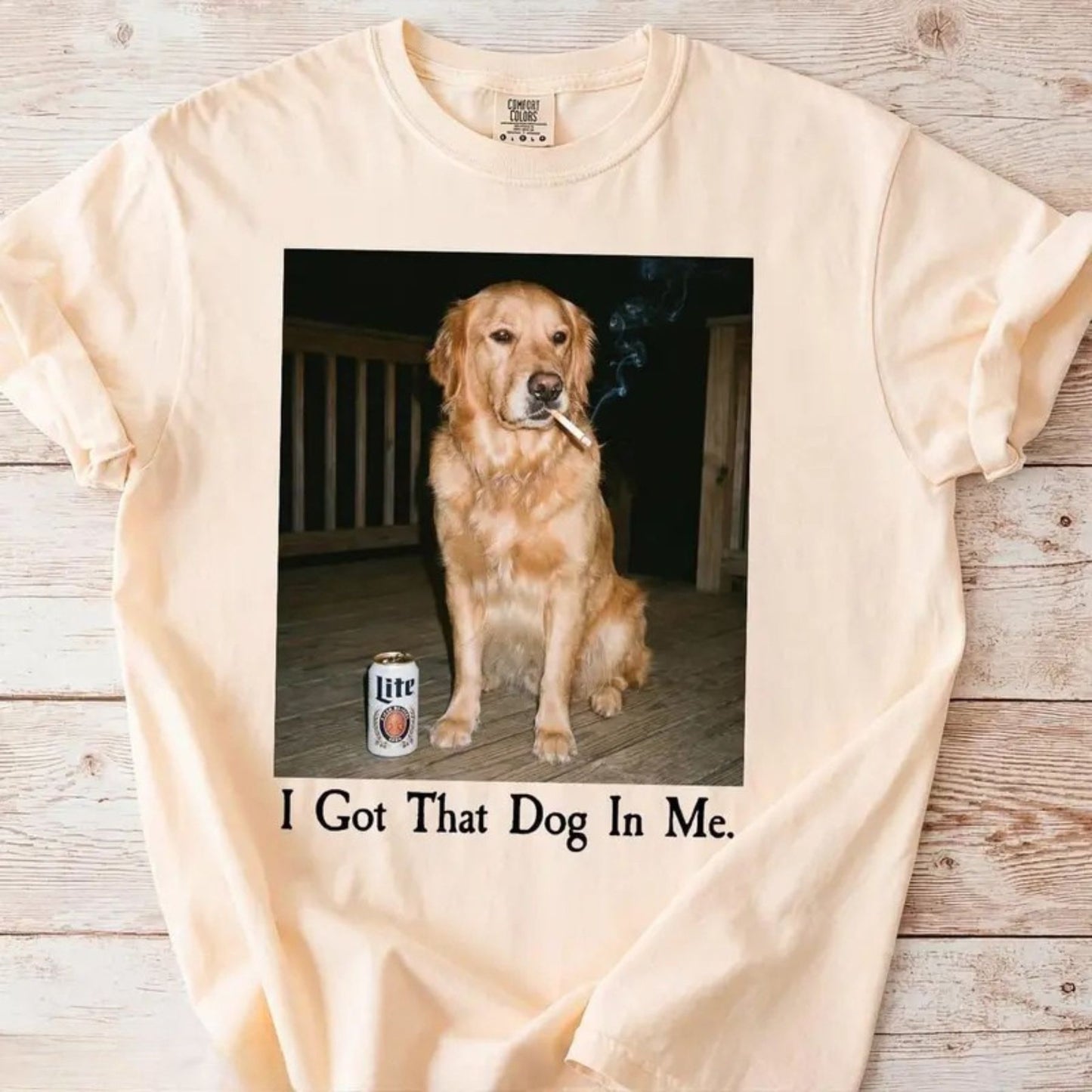 Comfort Colors® I Got That Dog In Me T-Shirt – Funny Golden Retriever Meme Graphic Tee, Unisex Cotton Shirt