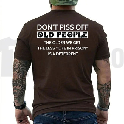 The Less Life In Prison Is A Deterrent Funny Old People Retro Graphic T-Shirt