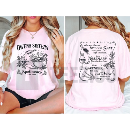 Owens Sisters Apothecary 1986 Shirt - Retro Witchy Botanical Herb Tee