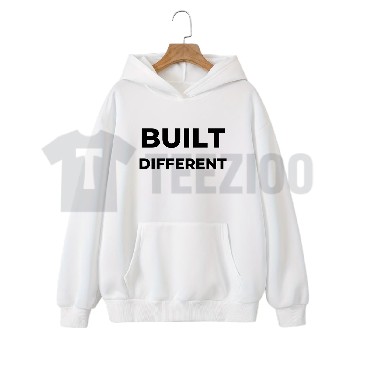 Built Different Graphic Hoodie - Motivational Gym & Fitness Heavy Blend Pullover