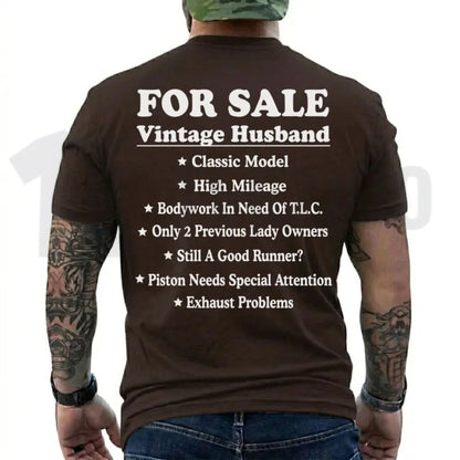 Retro “Husband Clearance” Graphic Tee – Funny Marriage Joke Shirt