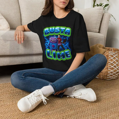 Busta Lime Funny Colorful Cartoon Alien Hip Hop Music Graphic T-Shirt