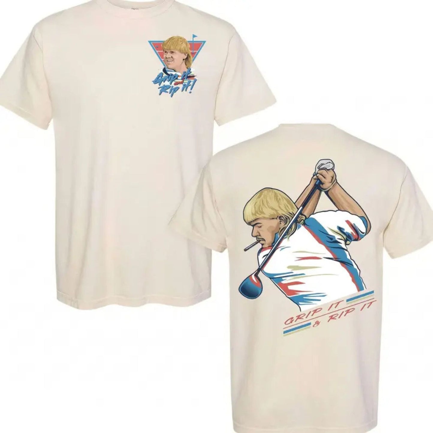 John Daly "Golf of America" 4th of July T-Shirt – Grip It and Rip It Patriotic Graphic Tee, Premium 100% Cotton Independence Day Top, Made in USA