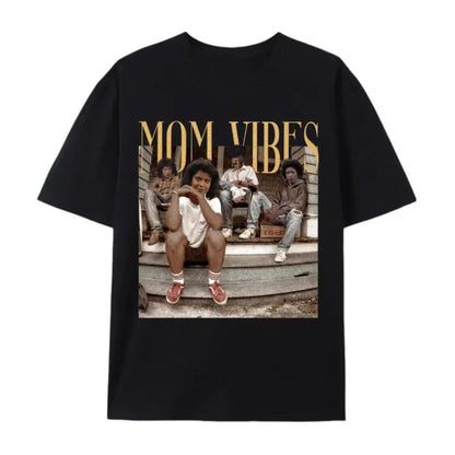 Mom Vibes Vintage T-Shirt – Retro 90s Nostalgia Motherhood Graphic Tee, Unisex Cotton Shirt