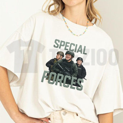 Funny Special Forces Meme Edgy Internet Humor Retro Graphic T-Shirt