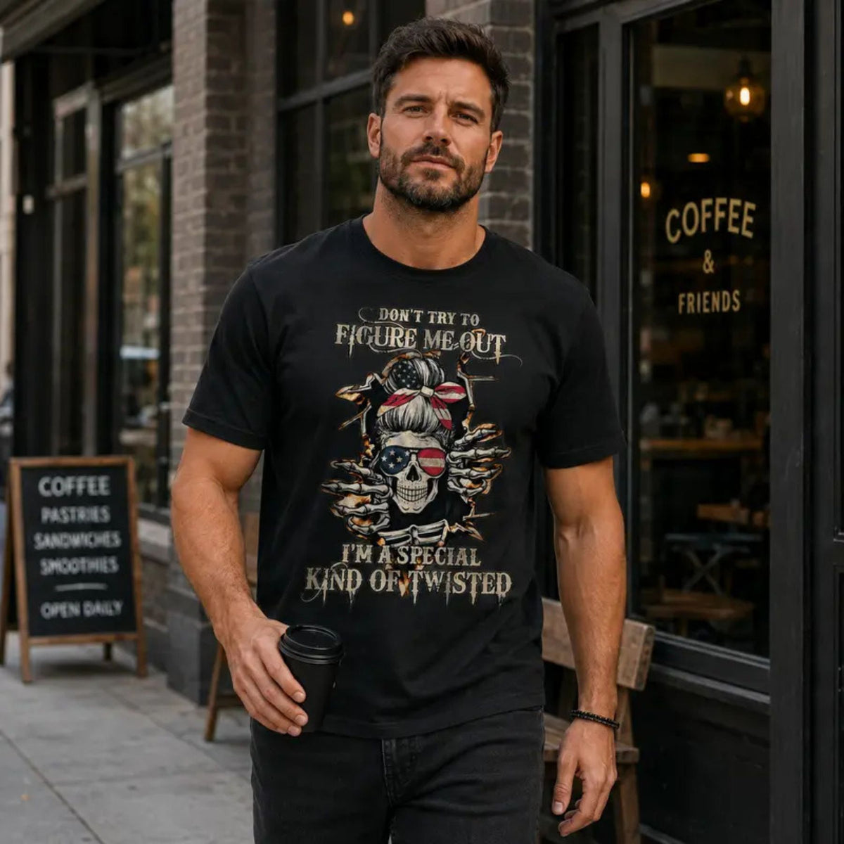 Sarcastic Pure Cotton Short Sleeve Top – Men's Dark Humor Graphic Apparel