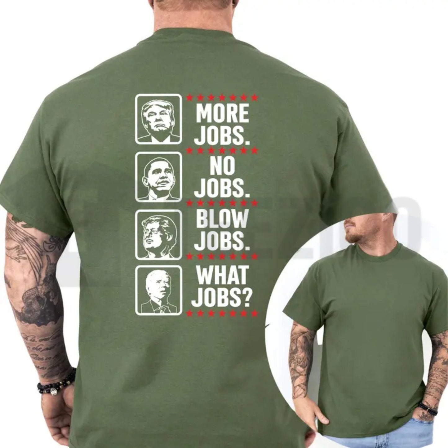 What Jobs Typography Funny Humorous Daily Statement Graphic T-Shirt