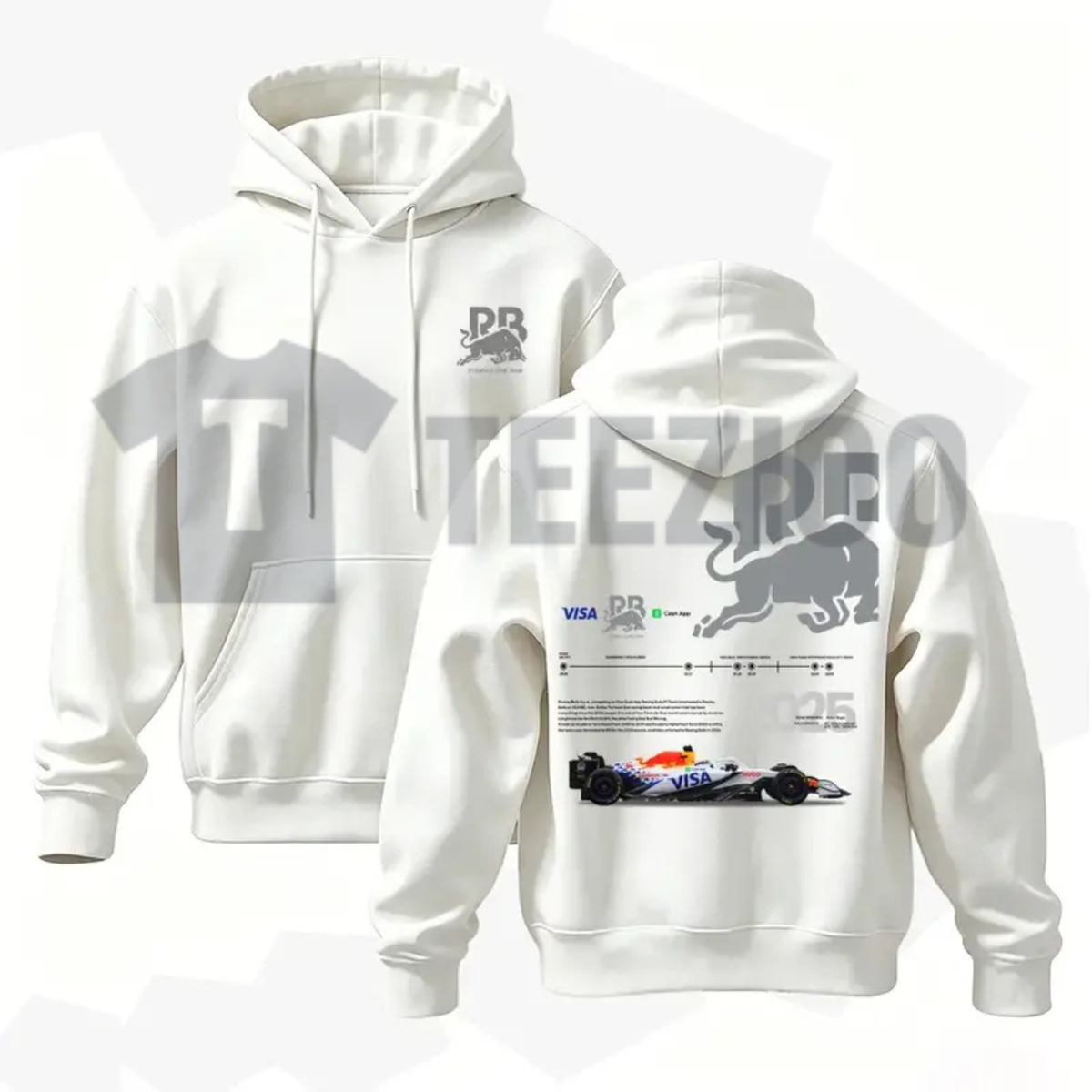 Vintage Racing Cartoon Graphic Hoodie - Retro Motorsport Pullover Sweatshirt