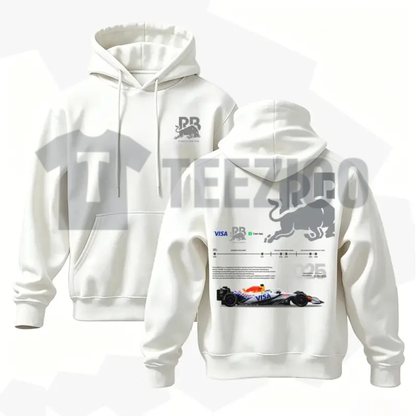 Vintage Racing Cartoon Graphic Hoodie - Retro Motorsport Pullover Sweatshirt