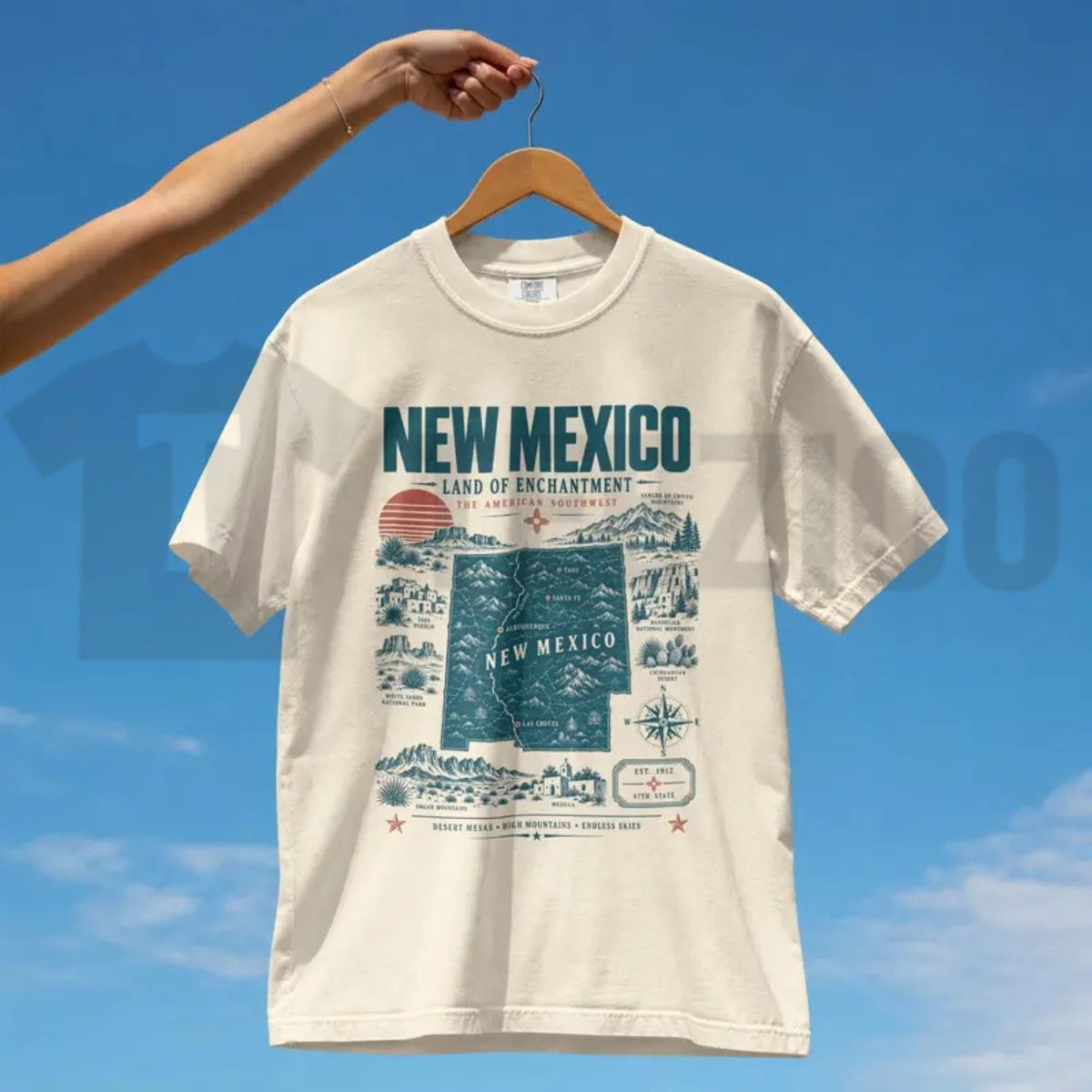 Vintage New Mexico Top – Land of Enchantment Desert Graphic Apparel