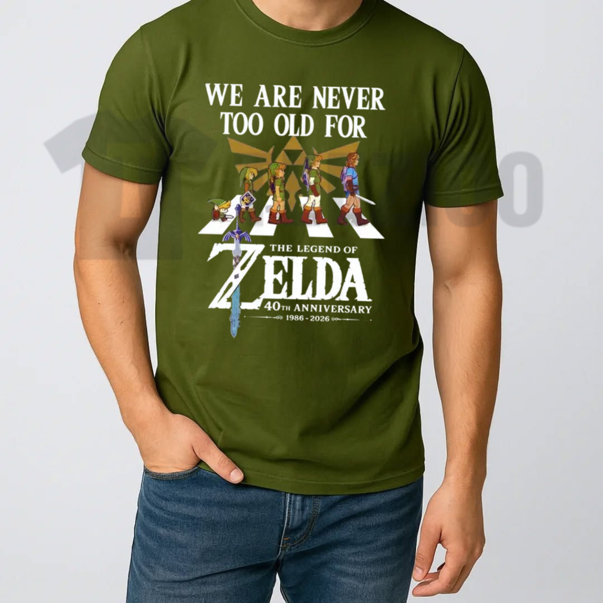 We Are Never Too Old For Legend Of Zelda 40th Anniversary 1986-2026 Shirt - Retro Gaming Tee