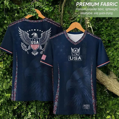 USA 2026 V-Neck Soccer Fan Jersey – Retro Football