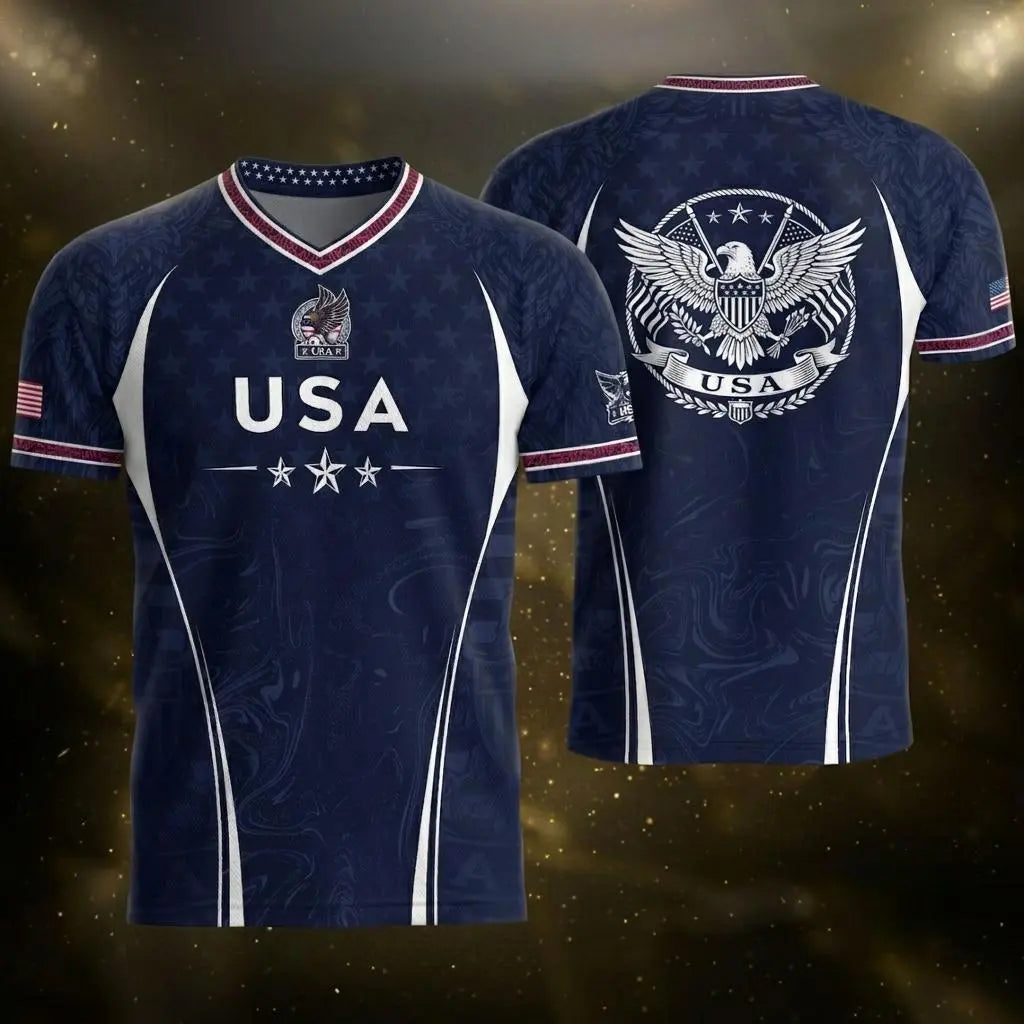 USA 2026 V-Neck Soccer Fan Jersey – Retro Football