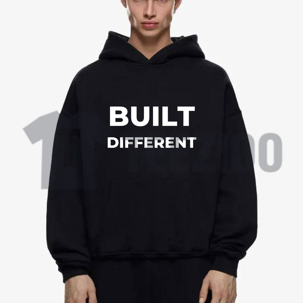 Built Different Graphic Hoodie - Motivational Gym & Fitness Heavy Blend Pullover