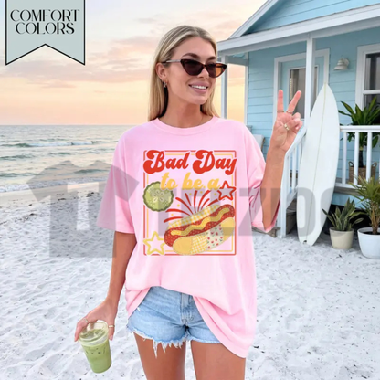 Bad Day To Be A Hot Dog Comfort Colors 4th of July Shirt