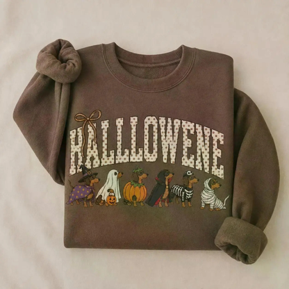 Halloween Dog Breeds Sweatshirt - Cozy Autumn Dog Mom Spooky Crewneck