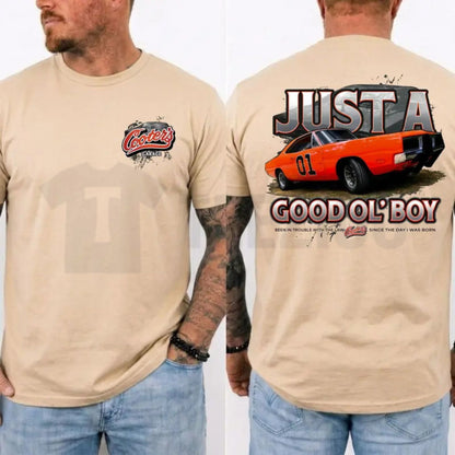 Dukes of Hazzard General Lee T-Shirt – Retro 1979 Just A Good Ol Boy Graphic Tee, Classic TV Show Car Shirt