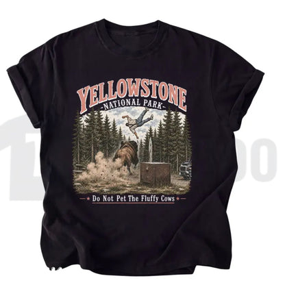 Do Not Pet The Fluffy Cows Shirt – Yellowstone Bison National Park Tee