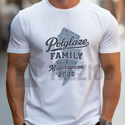 Polglaze Family Reunion Manasquan 2026 T-Shirt - Custom NJ Shore Vacation Tee