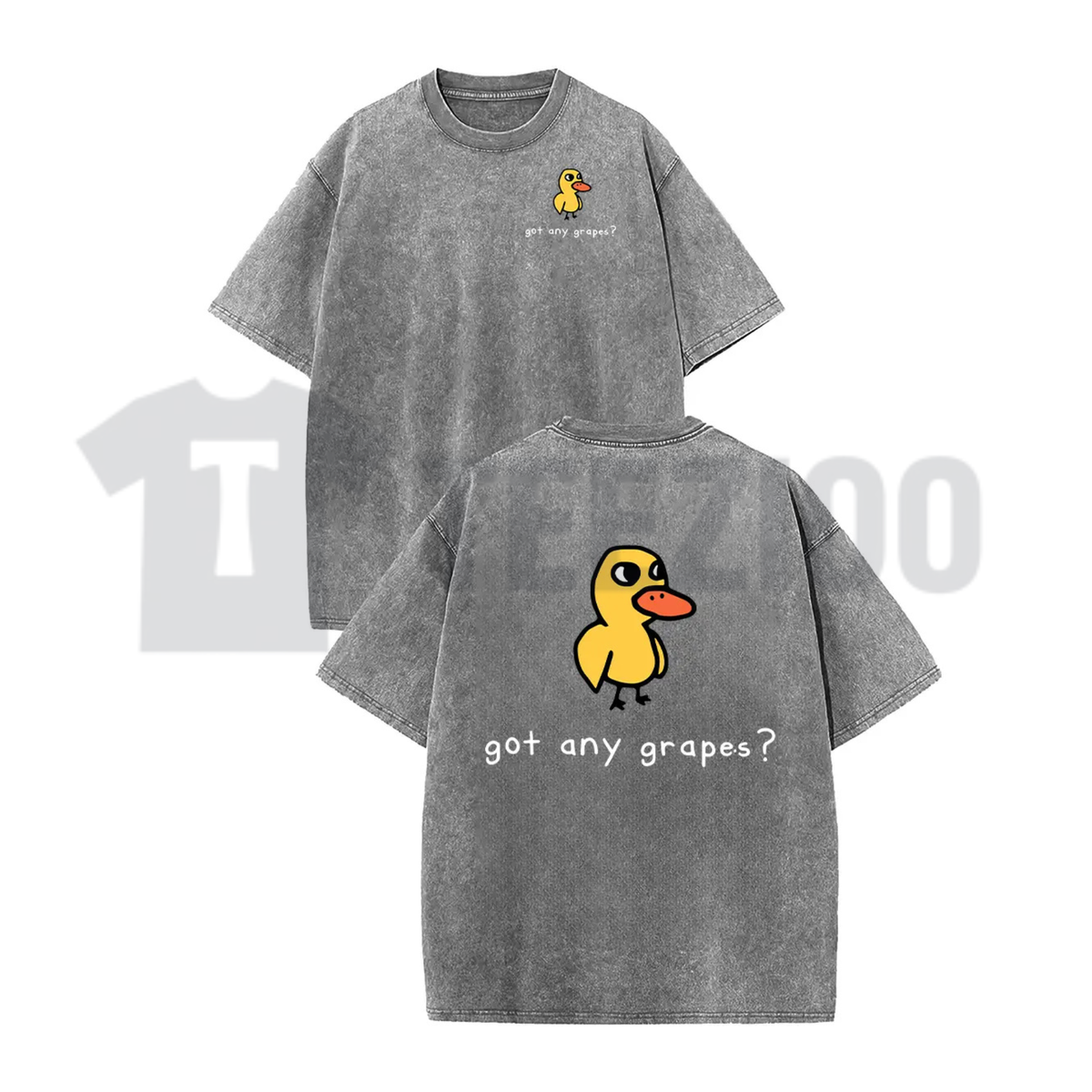 Holafish Women's Retro Vintage Short-Sleeve Cotton Shirt - Soho-Chic Duck Graphic Tee