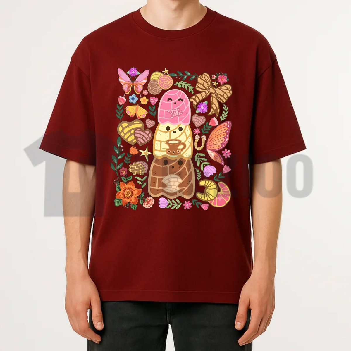 Pan-tasmas Ghost Mexican Conchas Shirt - Spooky Cute Halloween Pan Dulce Tee