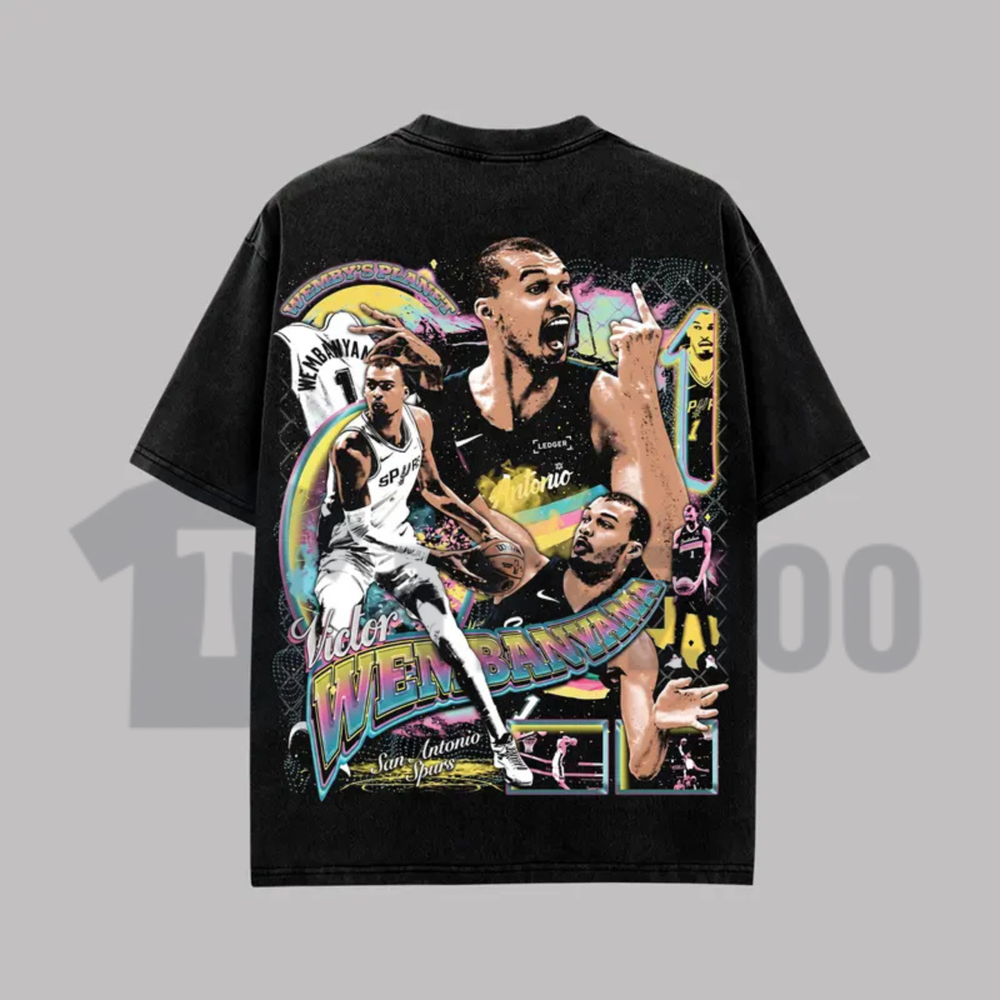 Vintage Victor Wembanyama T-Shirt – Retro VW1 San Antonio Basketball Graphic Tee