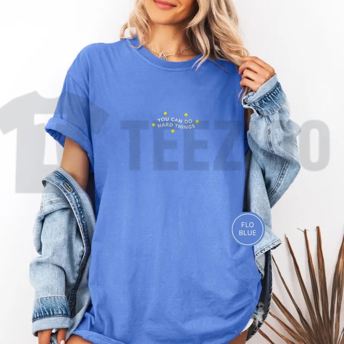 Embroidered Comfort Colors® You Can Do Hard Things T-Shirt – Motivational Teacher, SPED & Mental Health Counselor Appreciation Gift