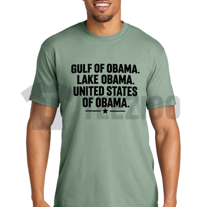 Gulf Of Obama Lake Obama Shirt - Political Satire Map Graphic Tee