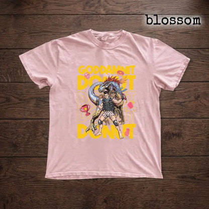 Comfort Colors Goddamnit Donut T-Shirt – Funny Sci-Fi Action Graphic Tee, Vintage Humor Shirt for Men & Women
