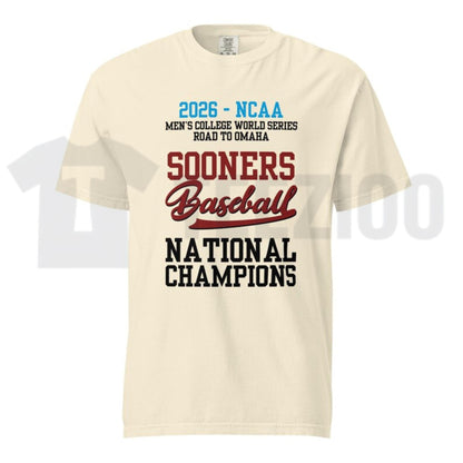 Sooners Baseball 2026 MCWS Champions Comfort Colors Shirt – Vintage Collegiate Tee
