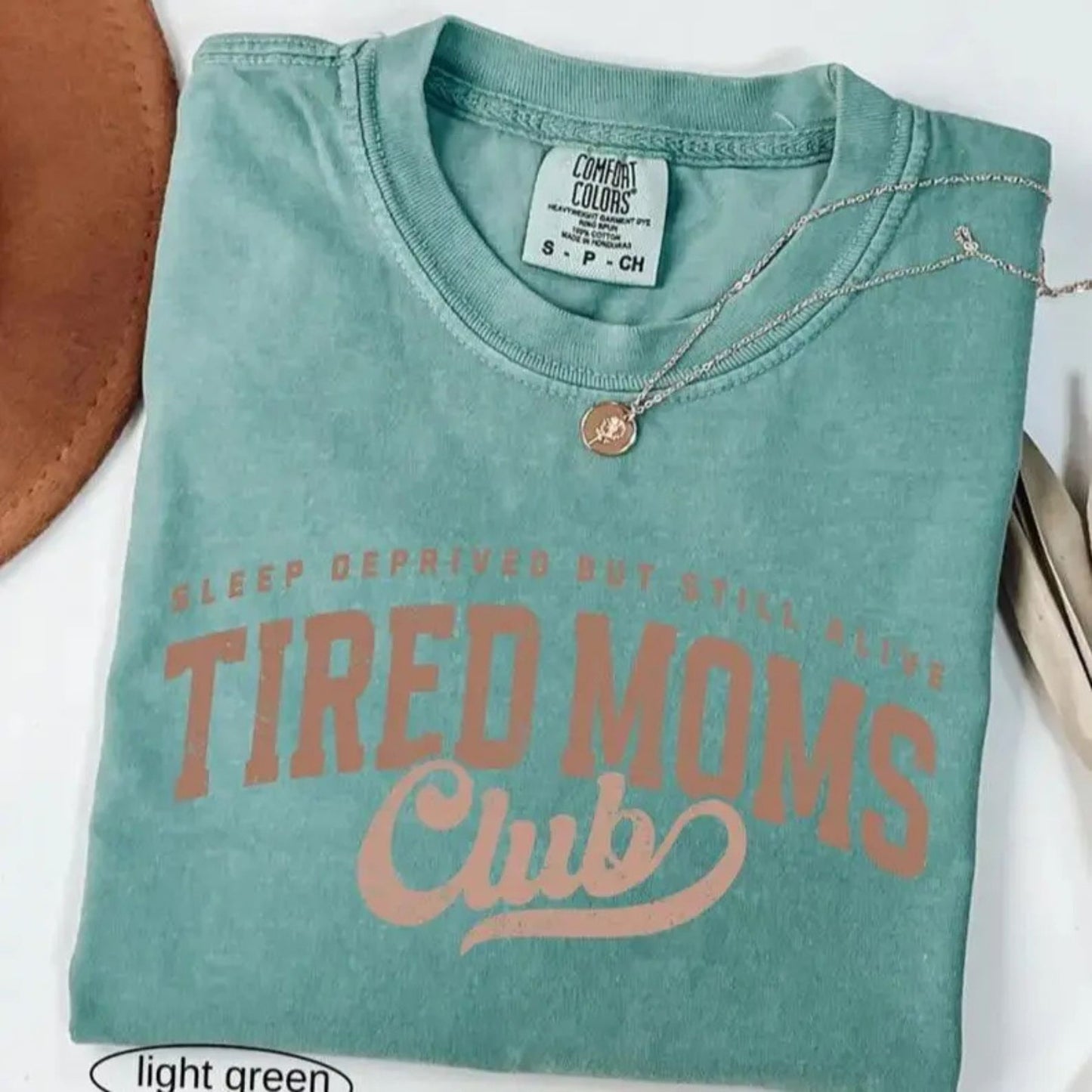 Tired Moms Club T-Shirt – Funny Mom Life Graphic Tee, Trendy Motherhood Shirt, First Time Mom Gift