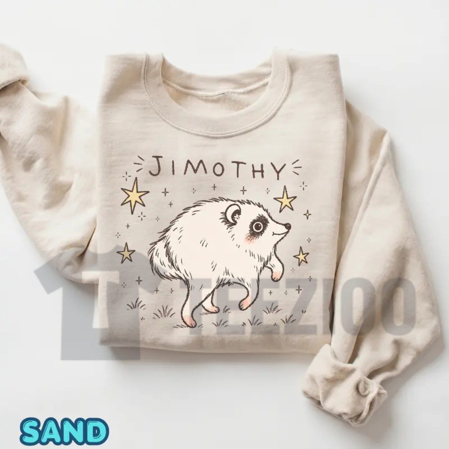 Jimothy Raccoon Viral Sweatshirt - Short King Trash Panda Meme Crewneck