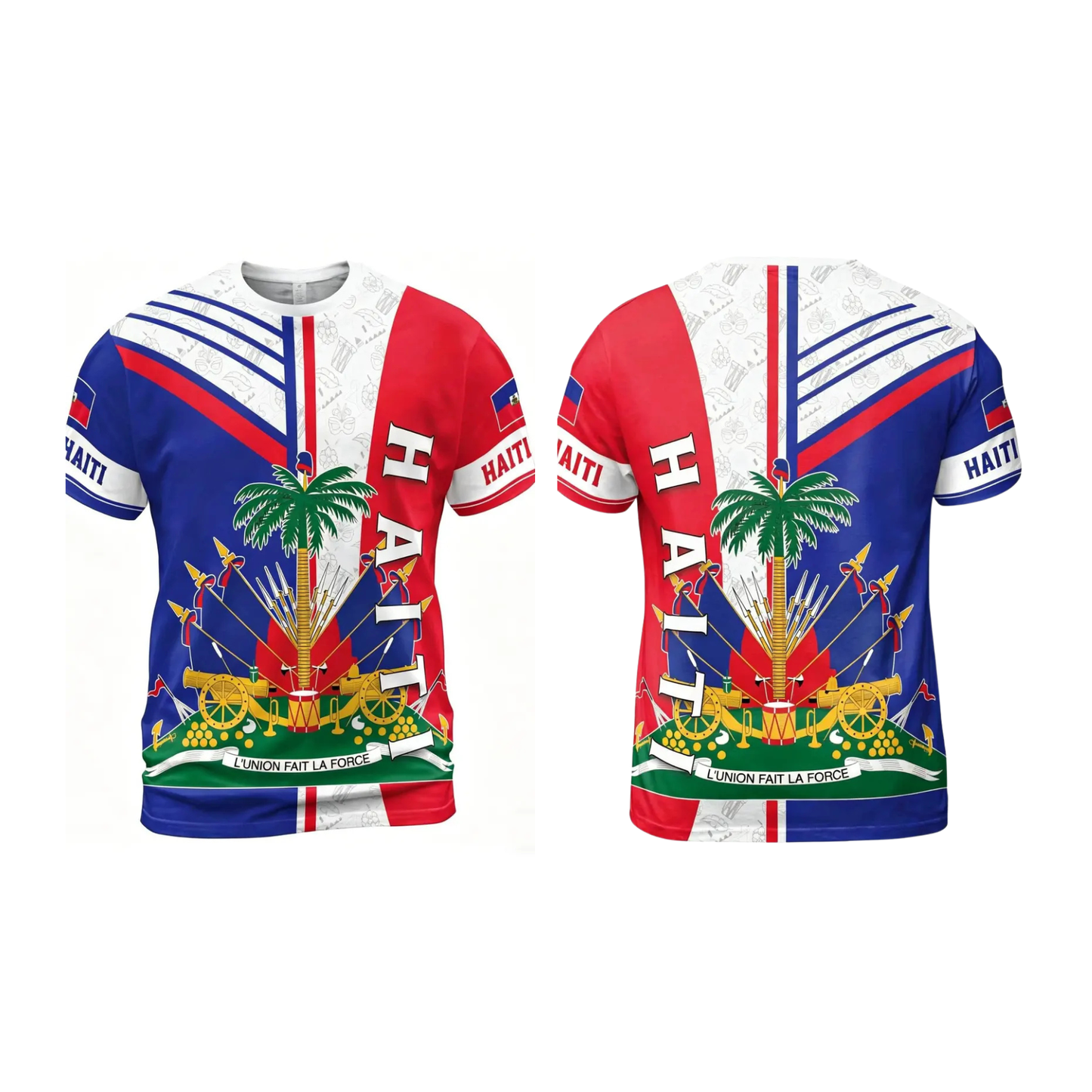 Haiti Football 3D Shirt – Comfortable Ethnic Pattern Sports Shirt