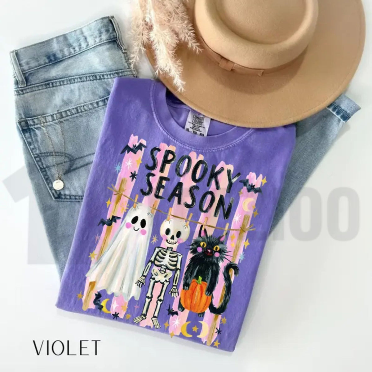 Preppy Spooky Season Shirt – Coquette Skeleton Black Cat Ghost Halloween Tee