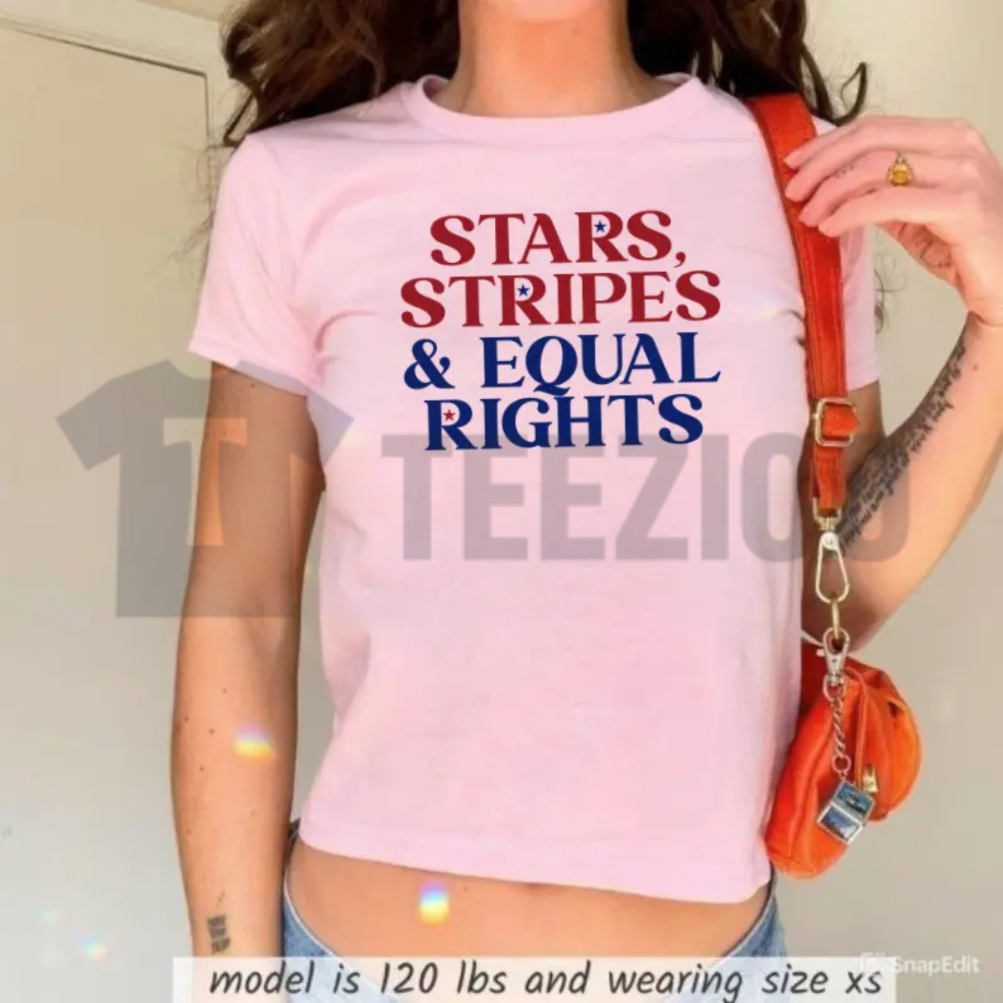 Stars Stripes & Human Rights Retro Baby Tee