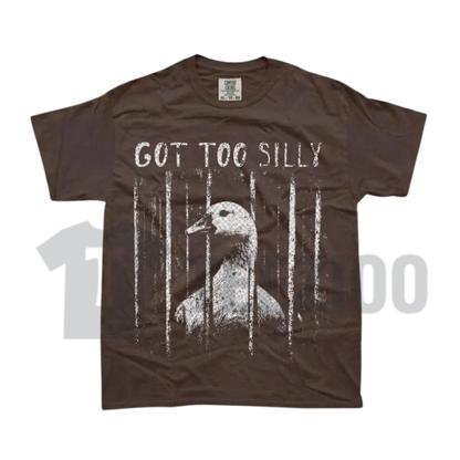 "Got Too Silly" T-Shirt – Vintage Sarcastic Cartoon Graphic Tee