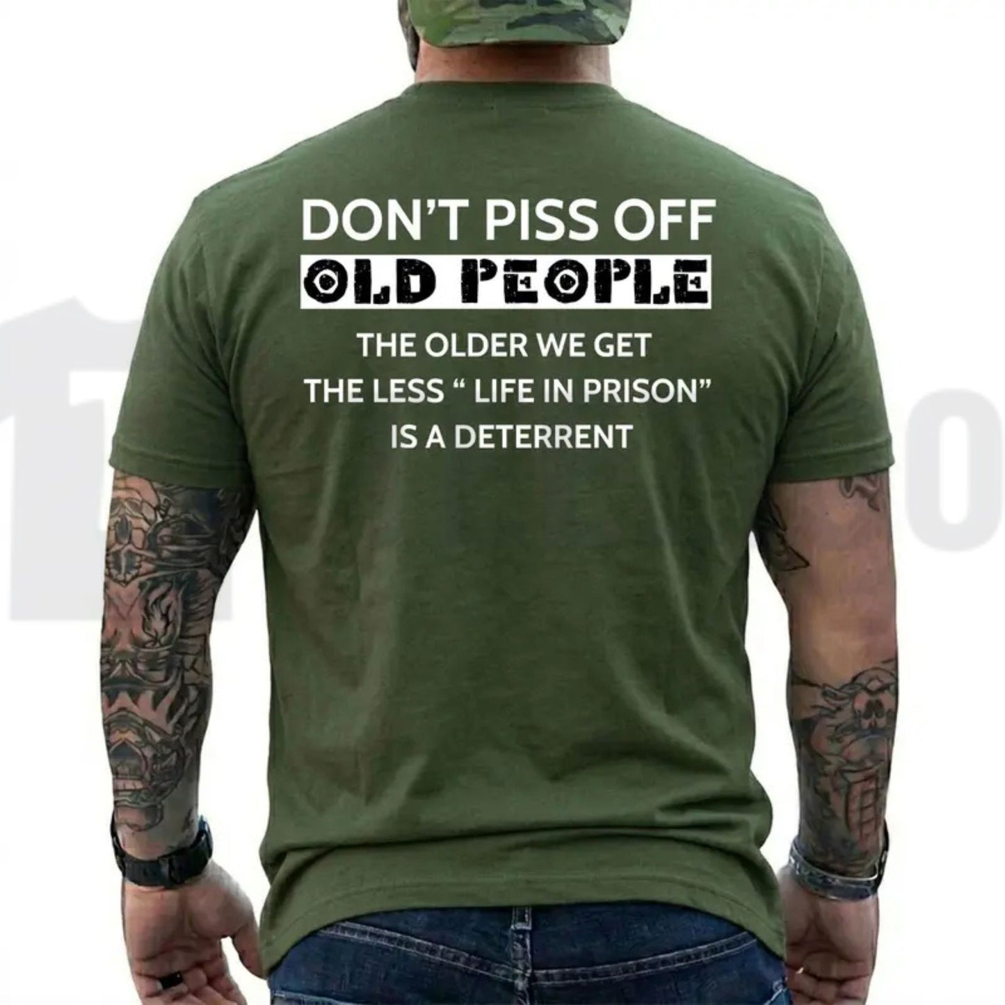 The Less Life In Prison Is A Deterrent Funny Old People Retro Graphic T-Shirt
