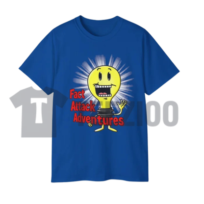 Fact Attack Adventures Shirt - Animated Knowledge Trivia Graphic Tee