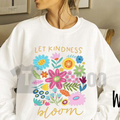 Kindness Floral Crewneck – Positive Mental Health Sweatshirt